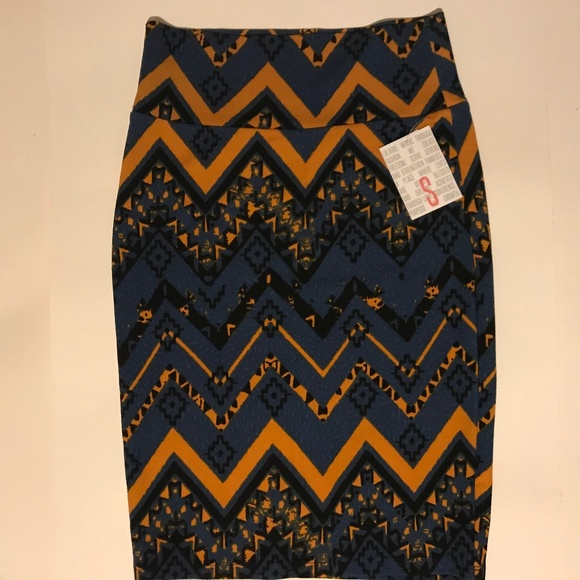 NWT LuLaRoe Small Cassie Multi-Color Pencil Skirt - Picture 1 of 5